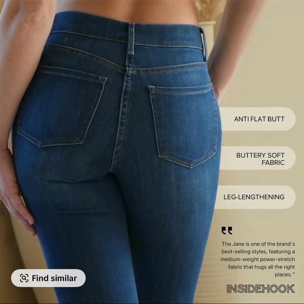 Mott & Bow High Rise Skinny Jane Jeans Anti-Flat Butt Leg-Lengthening - Picture 6 of 7